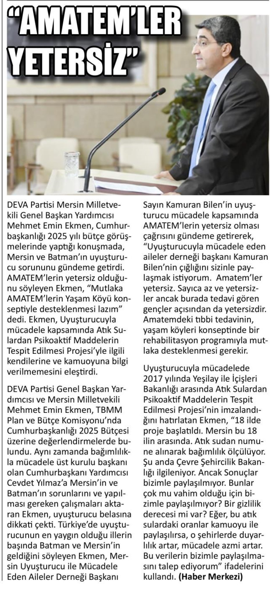 AMATEMLER YETERSİZ