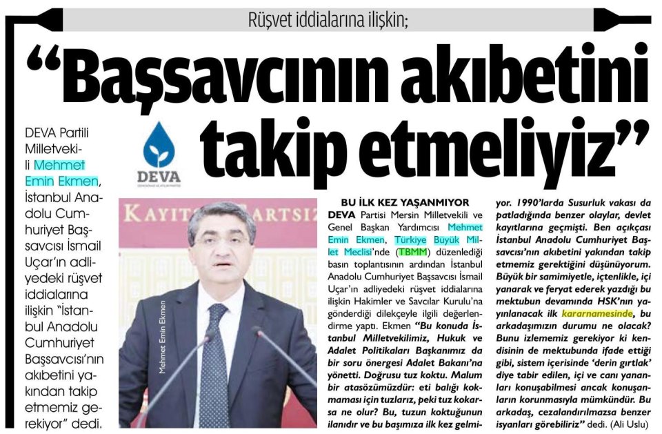 BAŞSAVCININ AKIBETİNİ TAKİP ETMELİYİZ