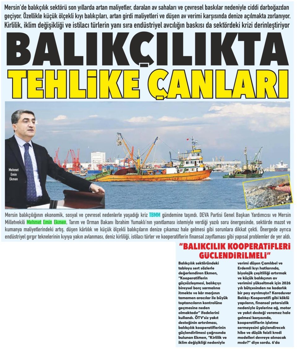 BALIKÇILIKTA TEHLİKE ÇANLARI