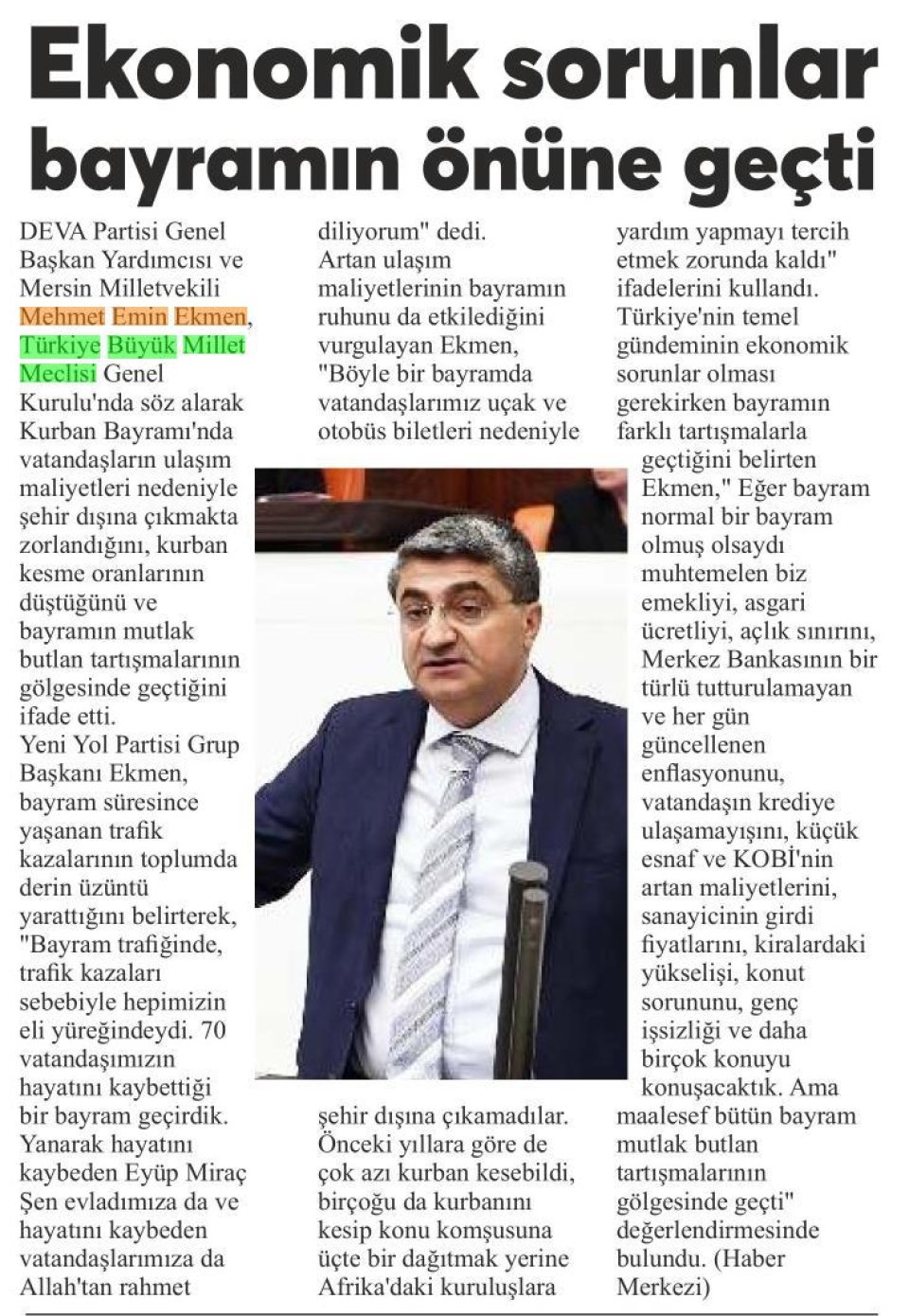  BAYRAMDA GEÇİM DERDİ ÖNE ÇIKTI