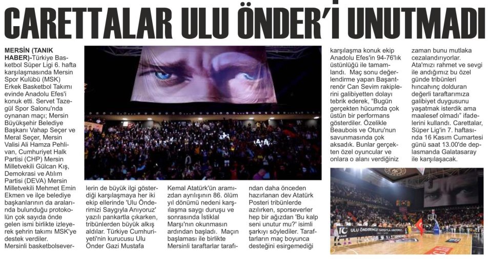 CARETTALAR ULU ÖNDERİ UNUTMADI