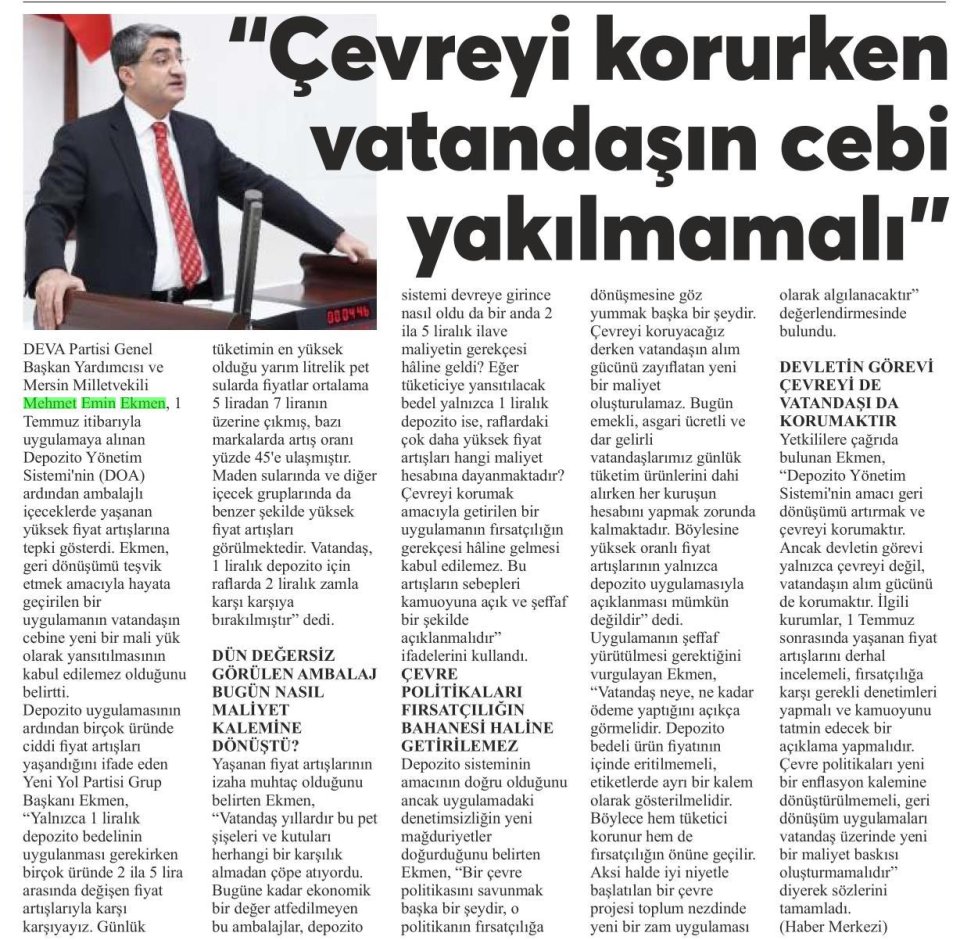  DEPOZİTODA ŞEFFAFLIK ÇAĞRISI