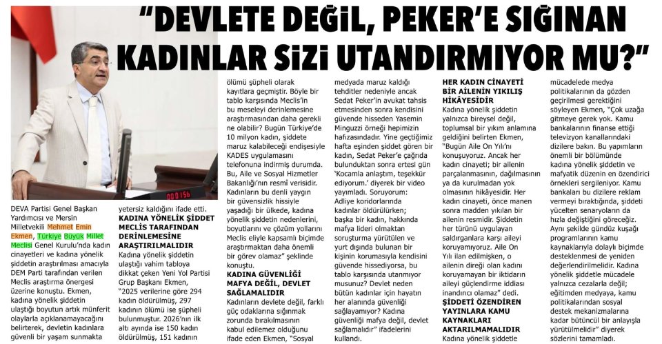 DEVLETE DEĞİL, PEKER'E SIĞINAN KADINLAR SİZİ UTANDIRMIYOR MU