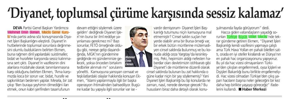 'DİYANET, TOPLUMSAL ÇÜRÜME KARŞISINDA SESSİZ KALAMAZ'