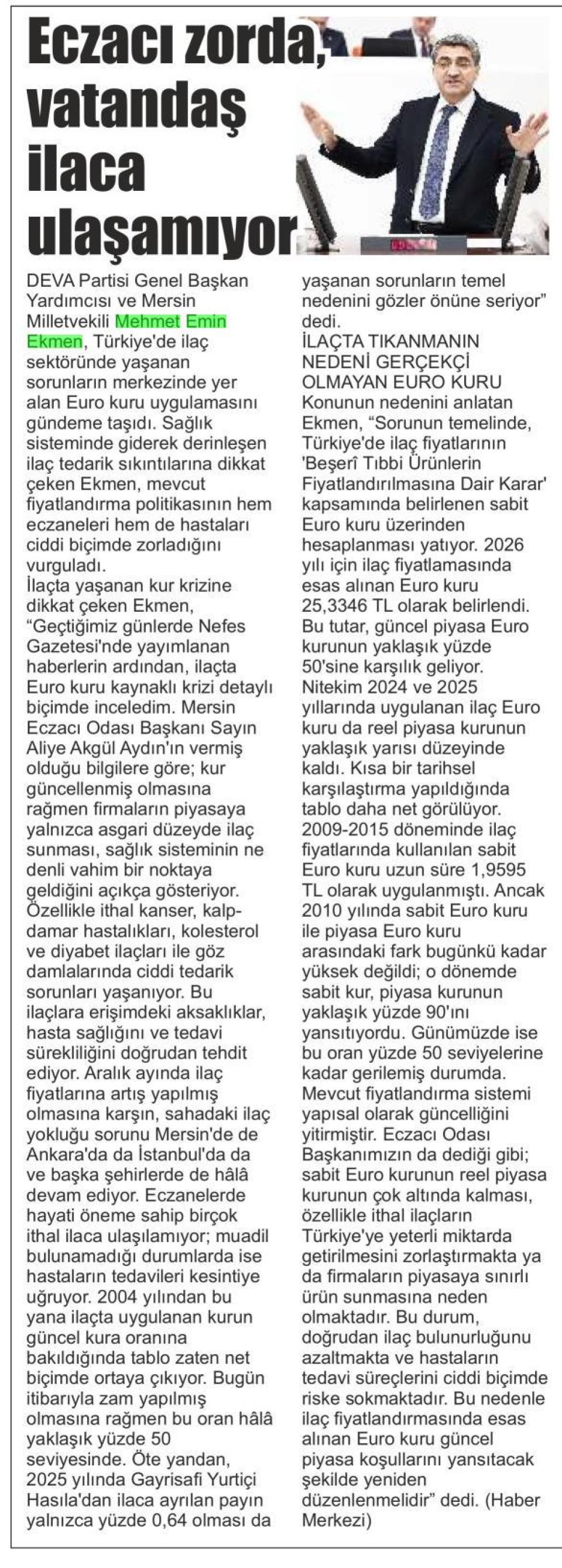 ECZACI ZORDA, VATANDAŞ İLACA ULAŞAMIYOR