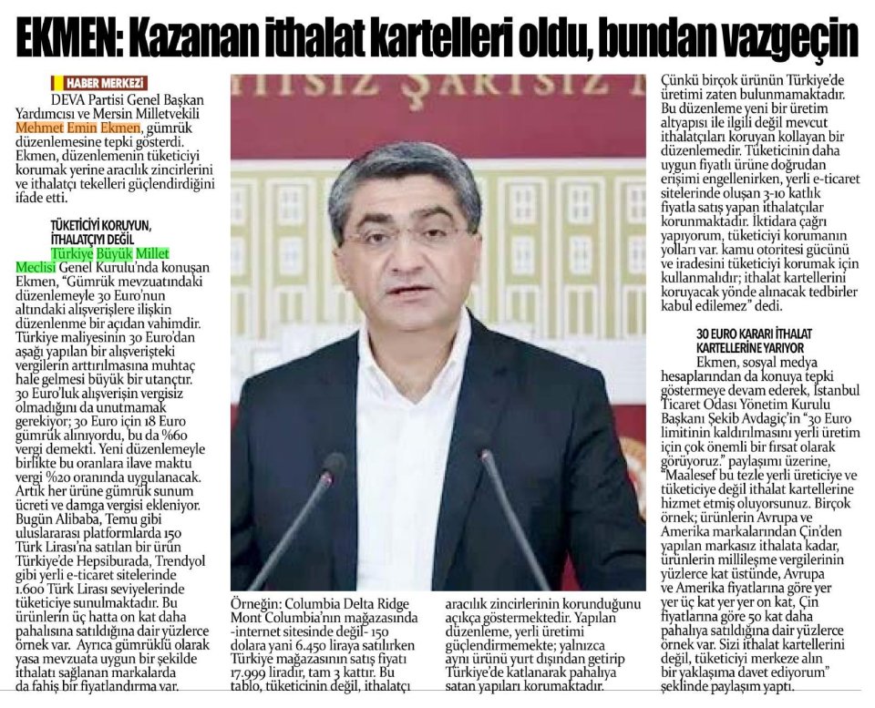 EKMEK KAZANAN İTHALAT KARTELLERİ OLDU, BUNDAN VAZGEÇİN
