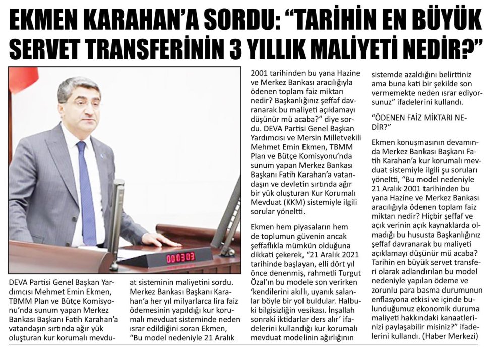 EKMEN KARAHAN'A SORDU: 