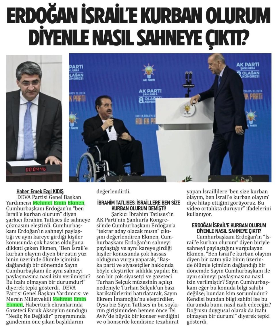ERDOĞAN İSRAİL'E KURBAN OLURUM DİYENLE NASIL SAHNEYE ÇIKTI
