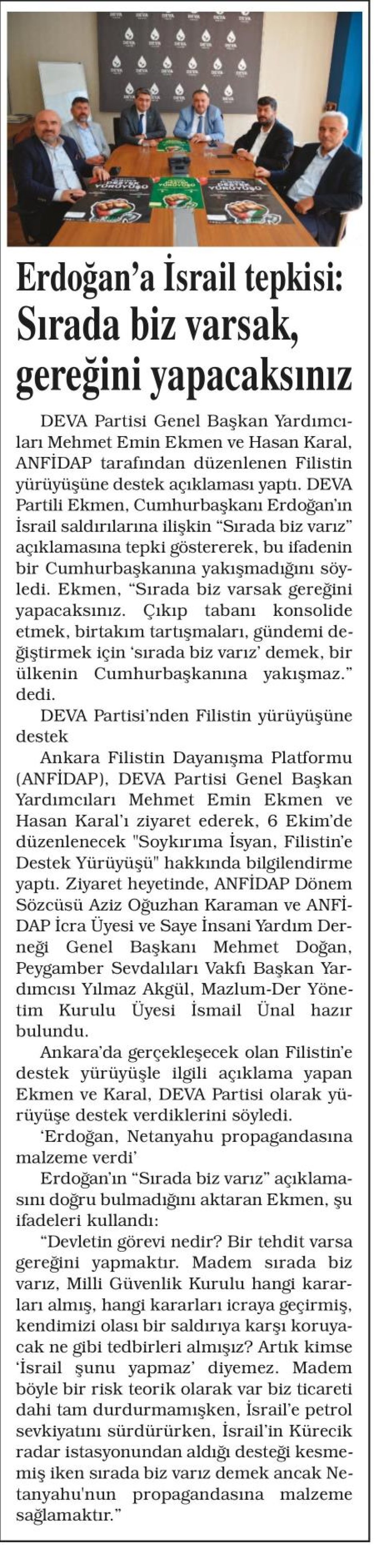 ERDOĞAN'A İSRAİL TEPKİSİ: SIRADA BİZ VARSAK GEREĞİNİ YAPACAKSINIZ