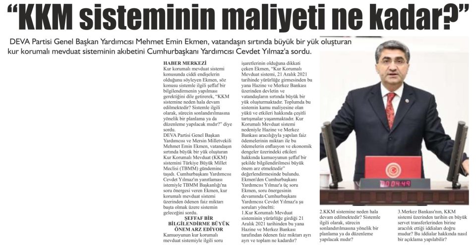 KKM SİSTEMİNİN MALİYETİ NE KADAR?