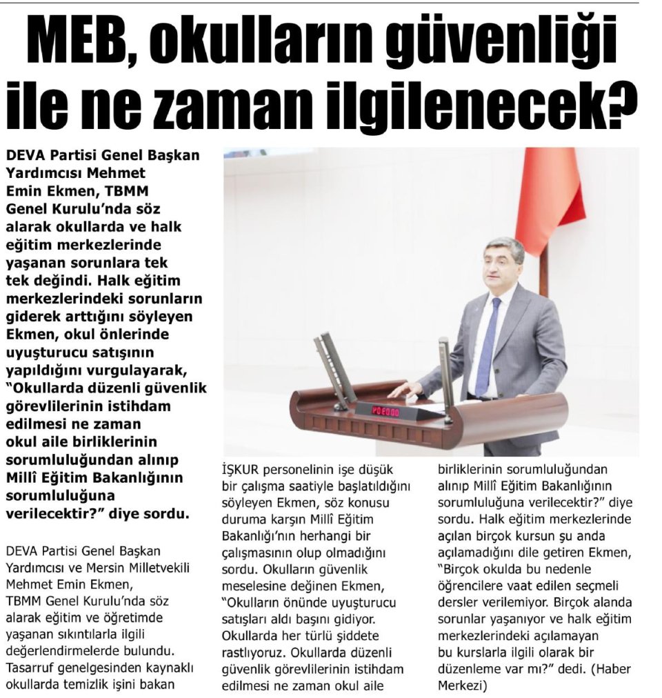 MEB, OKULLARIN GÜVENLİĞİ İLE NE ZAMAN İLGİLENECEK