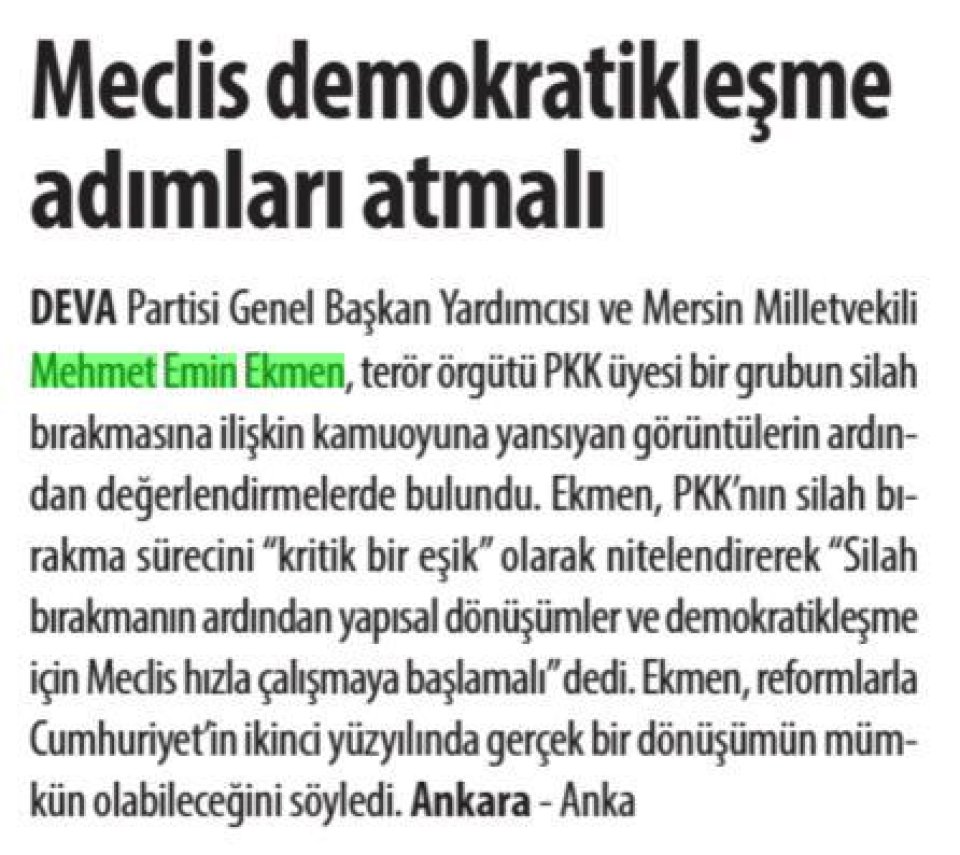 MECLİS DEMOKRATİKLEŞME ADIMLARI ATMALI