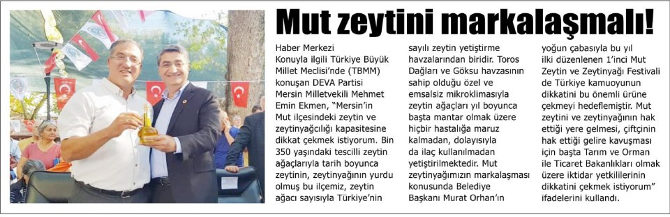 MUT ZEYTİNİ MARKALAŞMALI
