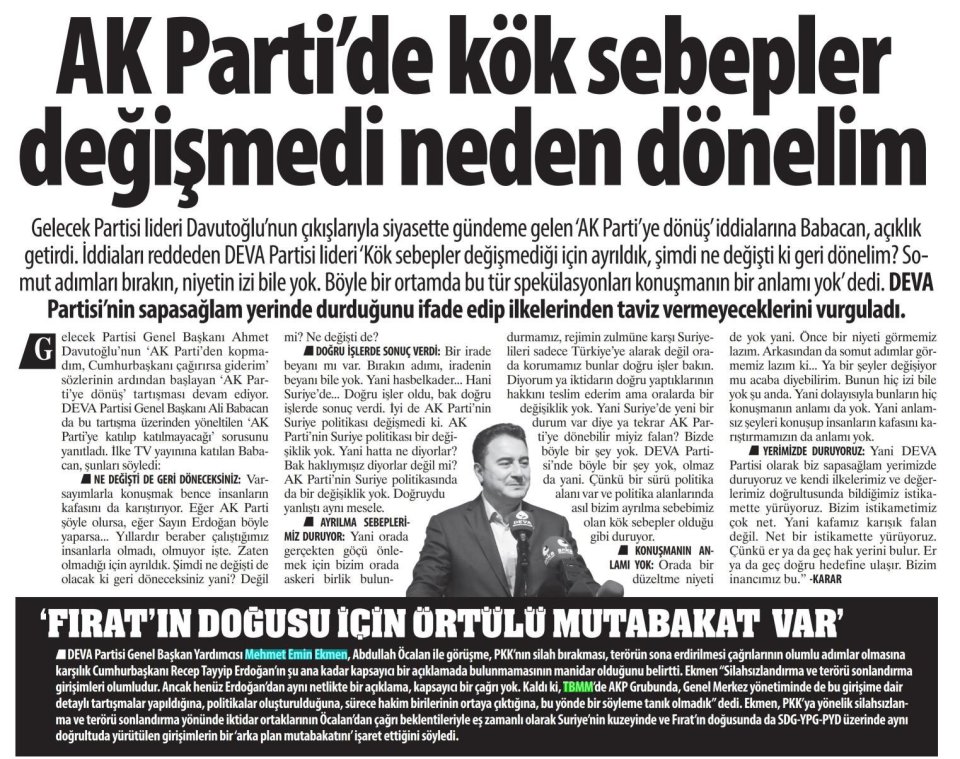 NE DEĞİŞTİ Kİ DÖNELİM