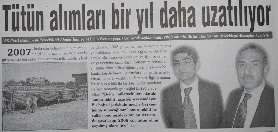 Tütün alımları 1 yıl daha uzatılıyor