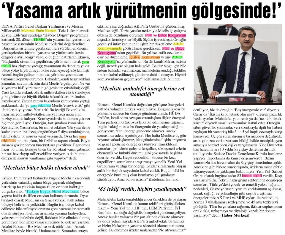 'YASAMA ARTIK YÜRÜTMENİN GÖLGESİNDE!'