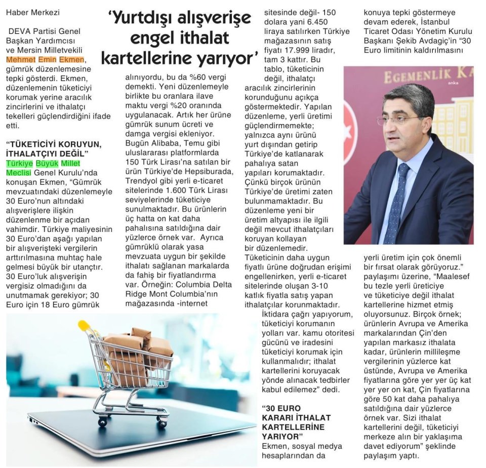'YURTDIŞI ALIŞVERİŞE ENGEL İTHALAT KARTELLERİNE YARIYOR'